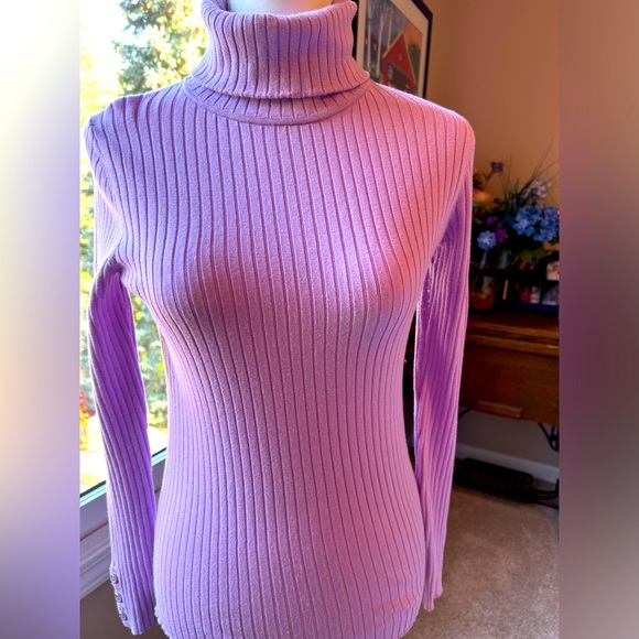 NWOT j McLaughlin lavender turtleneck sweater - Picture 1 of 4